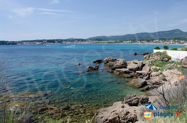 View on Sanary sur Mer and Six Fours les Plages from Cap Nègre