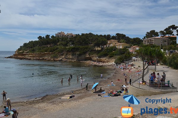 Photo de la plage du Cap Rousset en été - Carry le Rouet