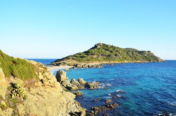 Vue de la plage du Cap Taillat depuis la Croix Valmer