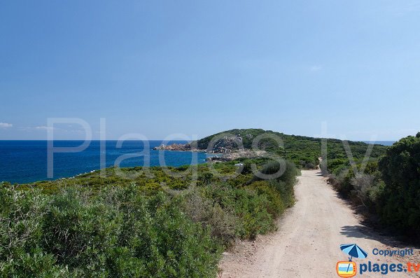 Piste pour la plage de Capicciola - Zonza