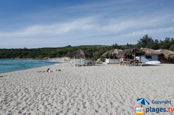 Huts on Capo di Feno beach - Ajaccio