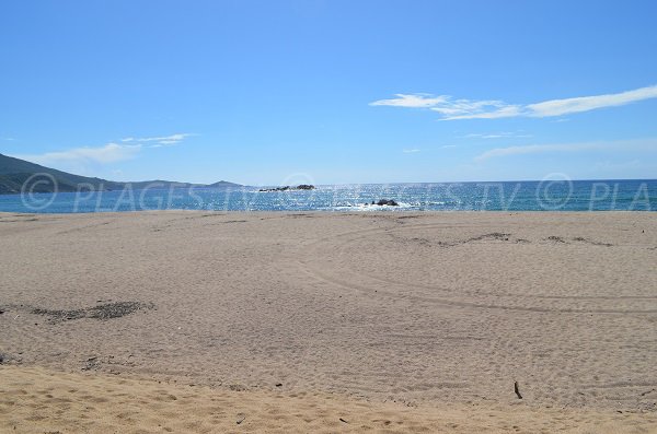 Sand beach of Capu Laurosu in Propriano - Corsica