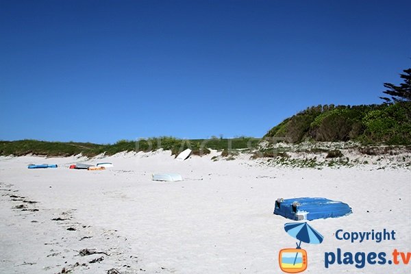 Dunes de la plage de Le Carn à Ploudalmézeau