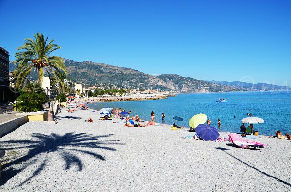 Foto della spiaggia di Roquebrune Cap Martin in Francia