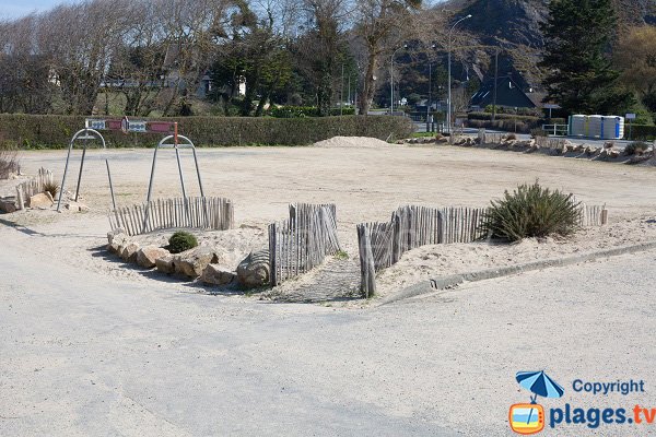 Parking de la plage de Carolles