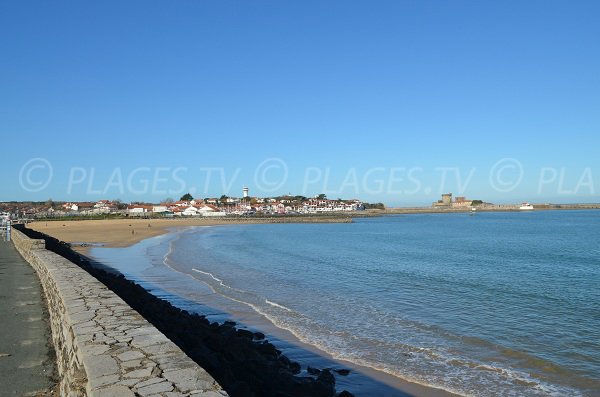 Vue sur Socoa depuis la plage du Carré