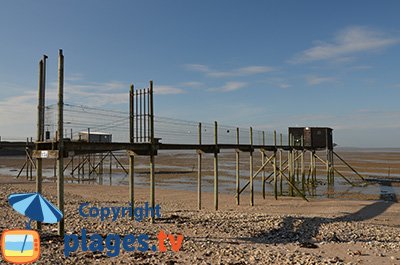 Carrelet on the beach of Yves - France