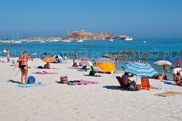 Public beach in ile  Rousse