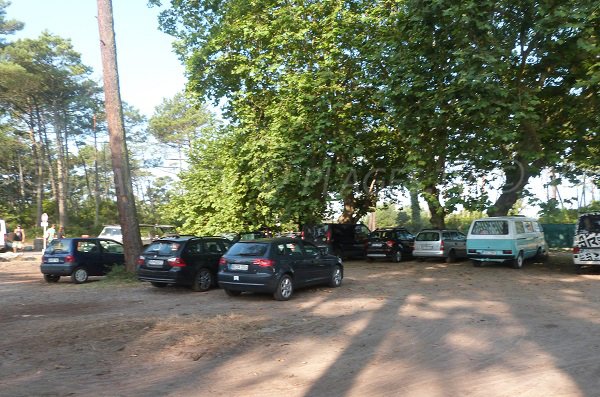 Parking of Casernes beach in Seignosse