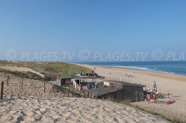 Casernes beach in Seignosse in France