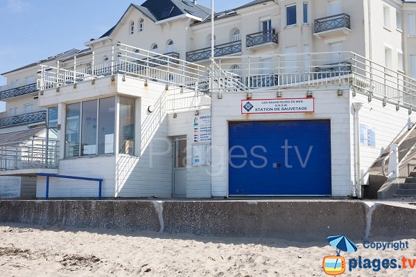 First aid station on the Casino beach in Jullouville