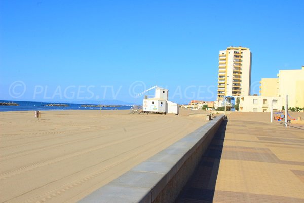 Casino beach in Valras in France