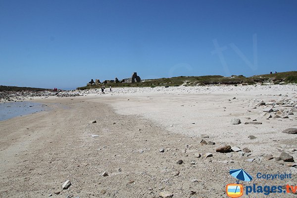 Plage de Castel Erek sur l'ile Grande de Pleumeur Bodou