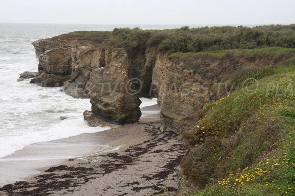 Crique à la pointe du Castelli à Piriac en Loire Atlantique