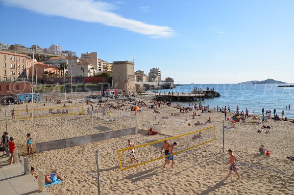 Catalans beach in Marseille in France