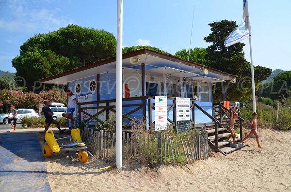 First aid station on the Cavaliere beach