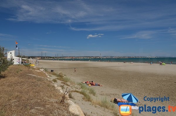 Cavaou beach in Fos sur Mer in France