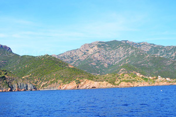 Photo de la plage de Cavone à Girolata en Corse