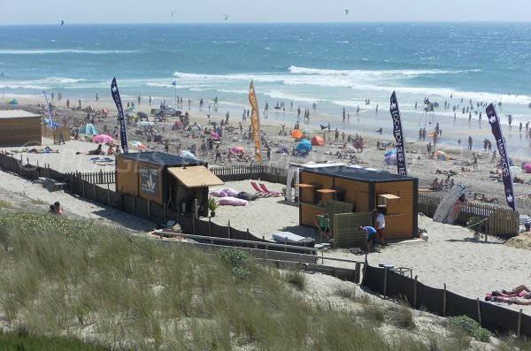 Central beach in Biscarrosse in France