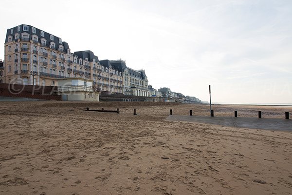 Beach in the center of Cabourg