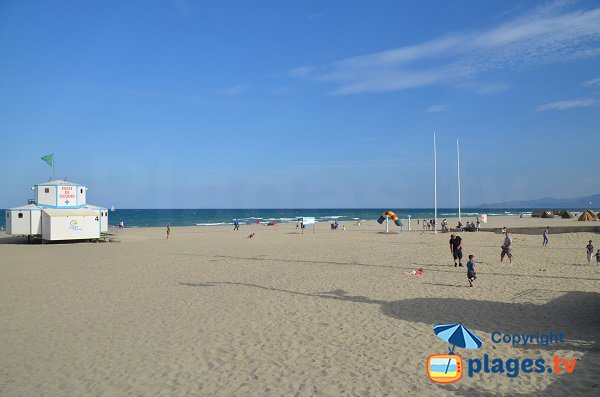 Sand beach in Canet en Roussillon in France