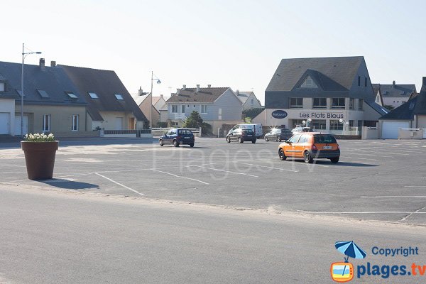 Parking de la plage de Gouville sur Mer