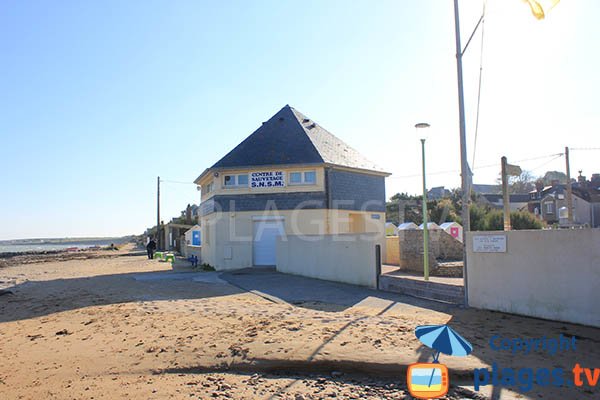 Rescue station at the Grandcamp Maisy beach