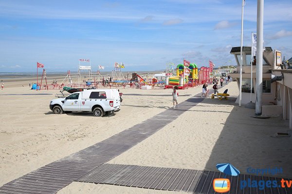 First aid station on the Touquet beach