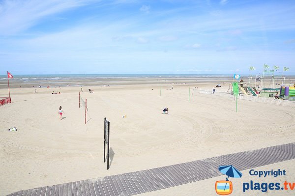 Volleyball courts on Touquet beach