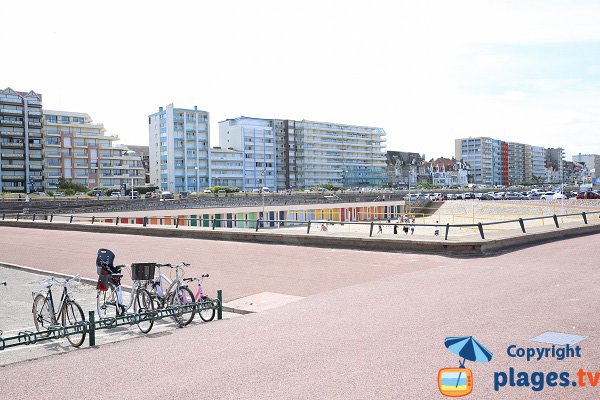 Innenhof entlang des Strandes von Le Touquet