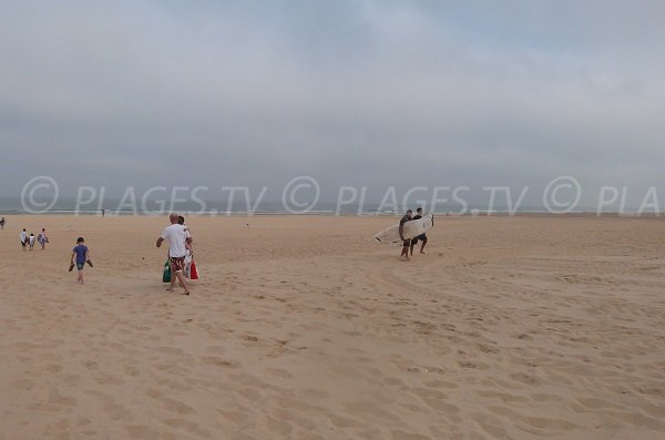 Central beach in Moliets et Maa in France