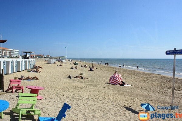 Photo de la plage centrale de Notre Dame de Monts - Vendée