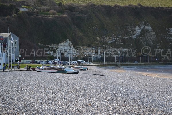 Plage de galets à Yport