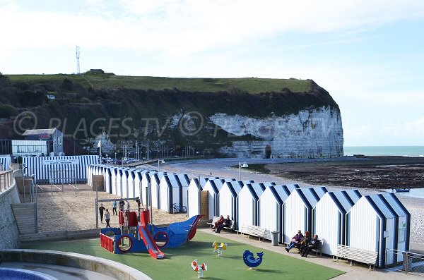 Plage centrale Yport en Normandie