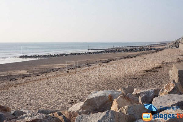 Plage du centre de Coutainville avec vue vers le nord