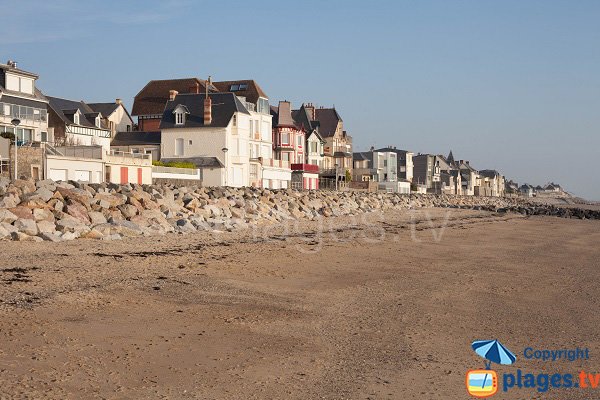 Central beach in Agon Countainville in France