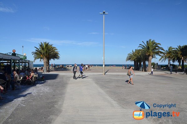 Esplanade in Argeles sur Mer in France