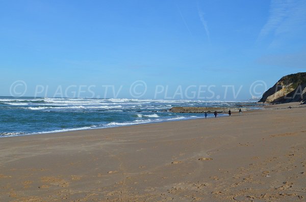 Public sand beach in Bidart