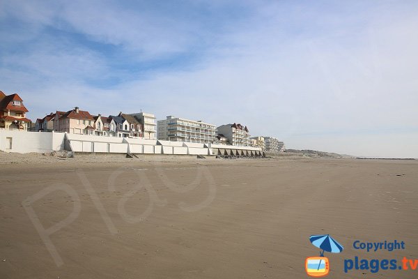 Supervised beach in Merlimont in France