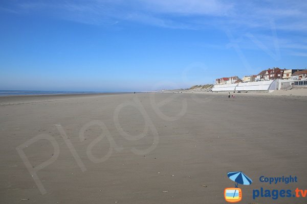 Plage du centre de Merlimont - vue vers le nord