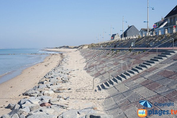 Central beach in Pirou in France