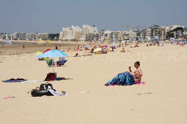 Plage de Pornichet avec vue sur La Baule