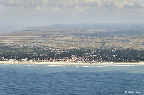 Photo aérienne des plages de Soulac