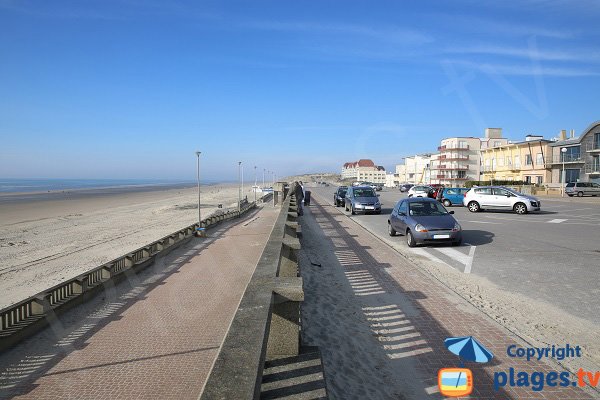 Seaside front of Stella-Plage in France