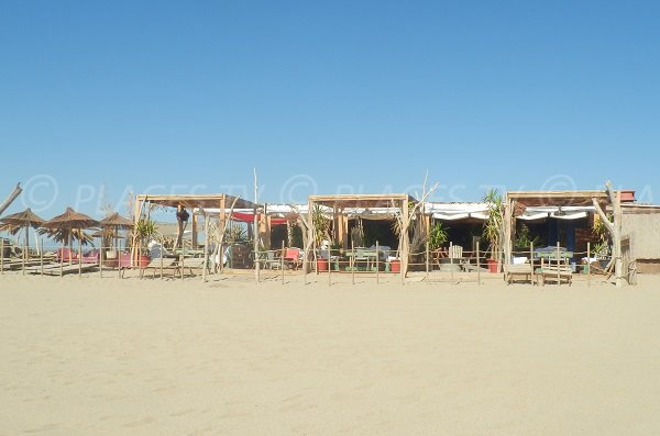 Private beaches on the central beach of Torreilles