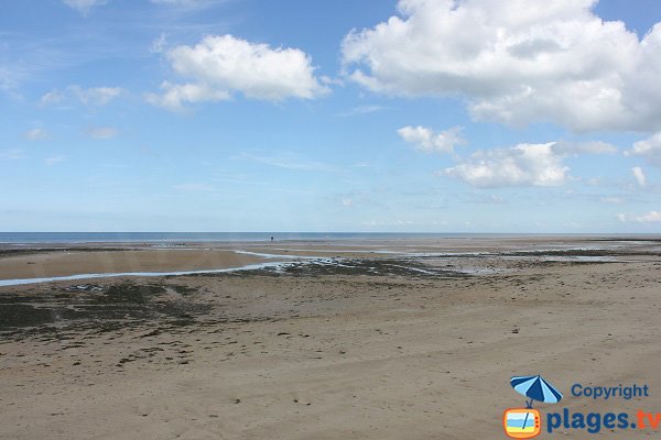 Plage de Ver sur Mer à marée basse