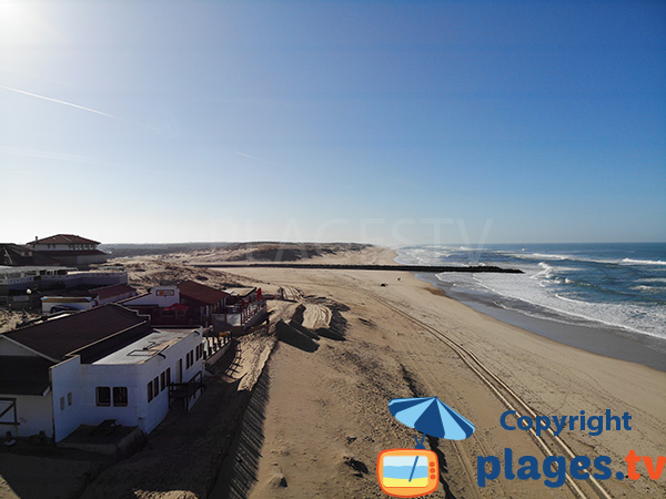 Photo of the central beach in Vieux Boucau in Landes department