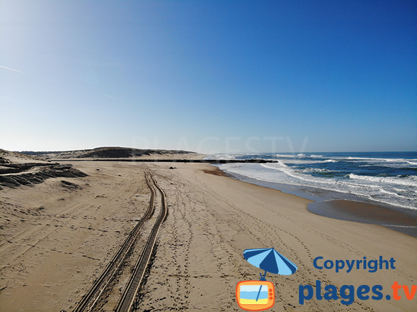 Vue sur le courant de Soustons depuis la plage centrale de Vieux Boucau