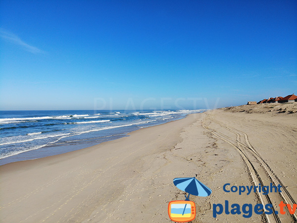 Plage du centre de Vieux Boucau en direction du Nord