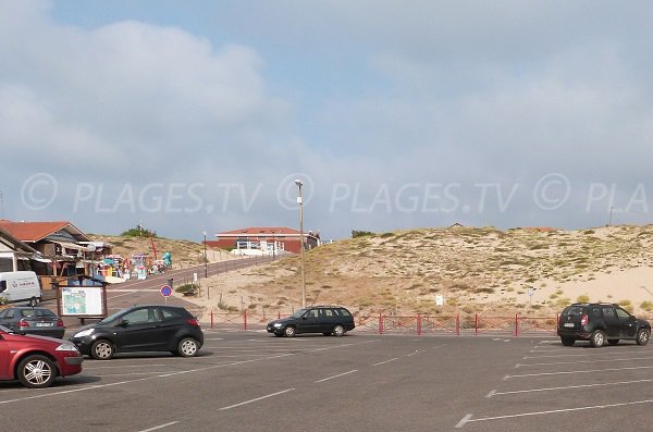 Parking de la plage du centre de Vieux Boucau